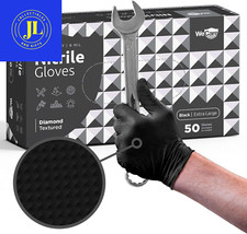Heavy Duty 8 Mil Nitrile Mechanic Gloves - Diamond Grip - Powder  Latex Free