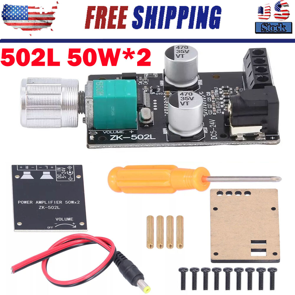 ZK-502L 50W*2 MINI 5.0 Bluetooth Amplifier Board Wireless Audio