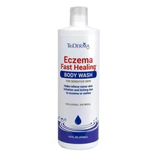 TriDerma Medicated Fast Healing Eczema Body Wash for Dry, Itchy Skin & Rashes