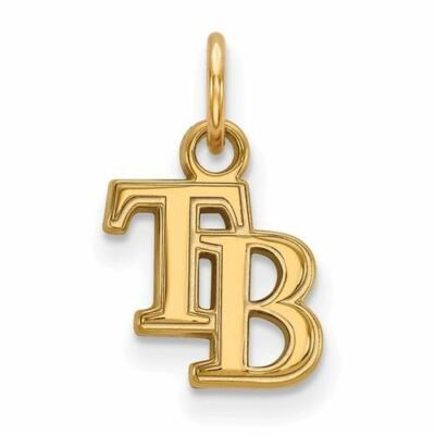 Vergoldete MLB Tampa Bay Rays Buchstaben T-B XS Anhänger