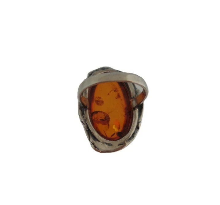 Anillo ámbar de plata esterlina - Anillo ámbar báltico plata esterlina - talla 5 1/2 Foto 4 de 4