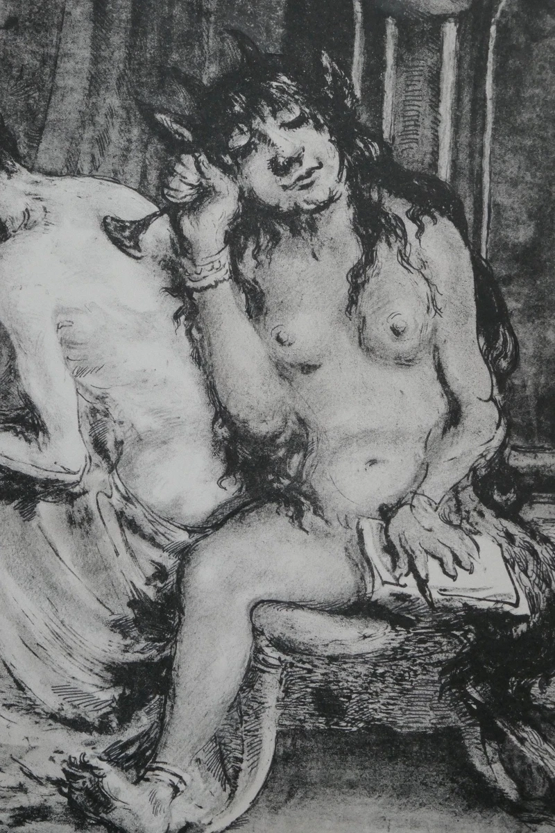 A. Paul Weber, Original Lithographie 1973, signiert, Wirklichkeit II