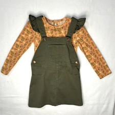 BCBG Girls 2-piece Jumper Set Olive Green Size 5