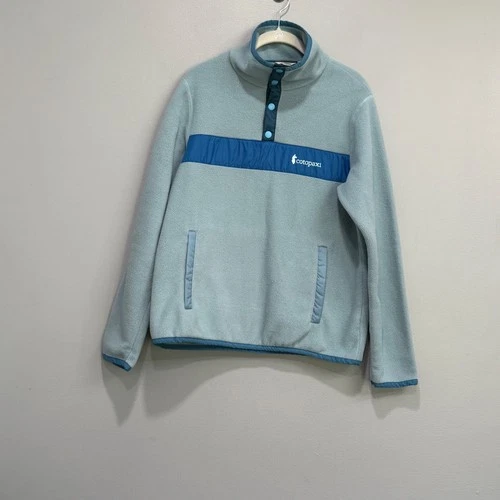 Cotopaxi Teca Fleece Pullover Mens Medium Light Blue Snap Neck Jacket Llama Logo image 4