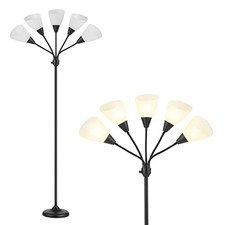 Medusa Floor Lamps Standing Lamps 5 Heads Adjustable Reading Light Large Black