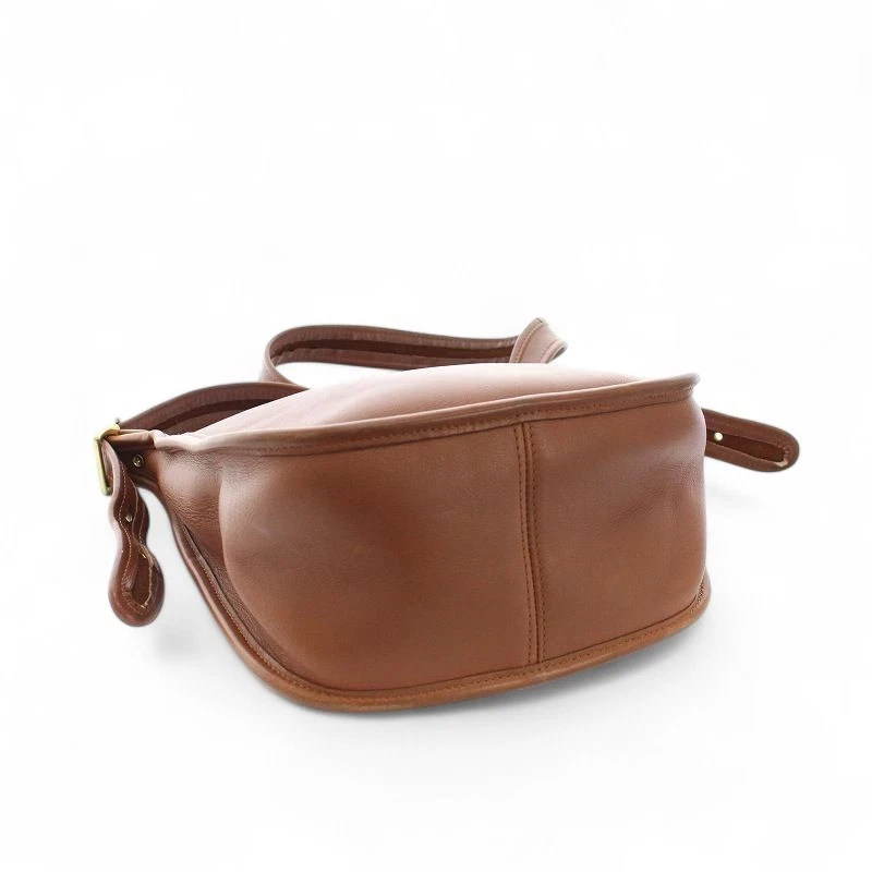 Borsa a tracolla vintage Coach 9950 in pelle marrone conciata a guanti made in USA usata Giappone