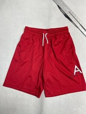 Air Jordan Boys Shorts Red Drawstring Elastic Waist Spellout Logo Mesh Large New