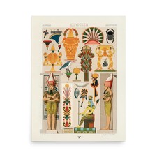Vintage Egyptian Pattern Print Albert Racinet Ancient Egypt Wall Art