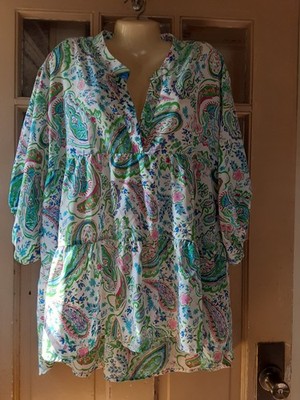 Style U Woman's 3/4  Sleeve Tunic Swing Top Size 1X