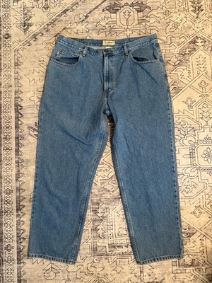LL Bean Jeans Mens 40x30 Blue Straight Leg Denim Medium Wash 100% cotton  