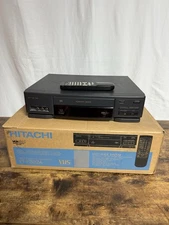 Hitachi VT-F392A VCR Plus Video Cassette Player Recorder Tested Working