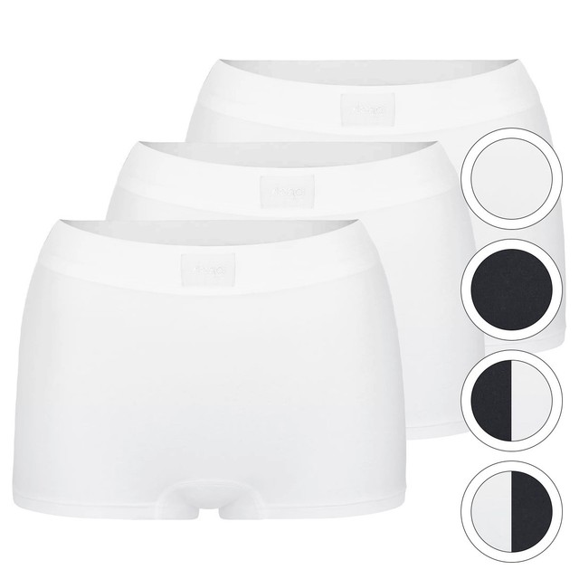 3er Pack sloggi Double Comfort T Damen Short Slip Unterhosen Baumwolle