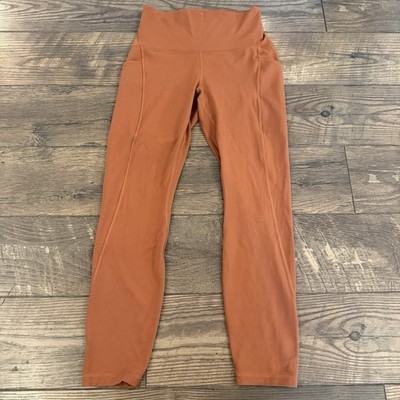Lululemon Align High Rise Pant with Pocket 25  in Terracotta Orange Size 6