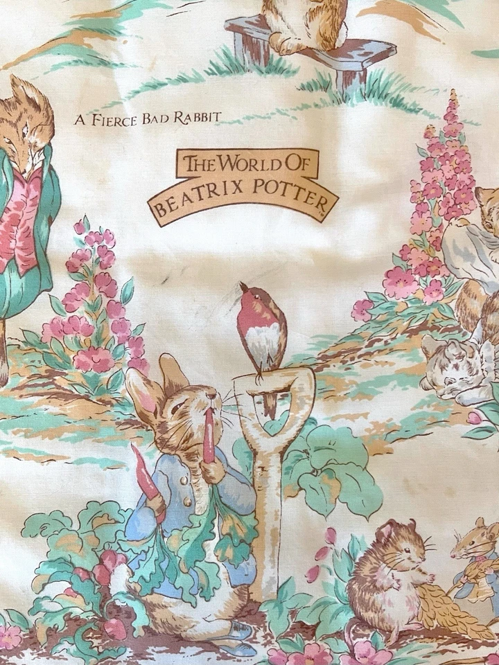 Винтажное одеяло для детской кроватки BEATRIX POTTER Peter Rabbit 1994 Frederick Warne & Co - Изображение 3 из 4