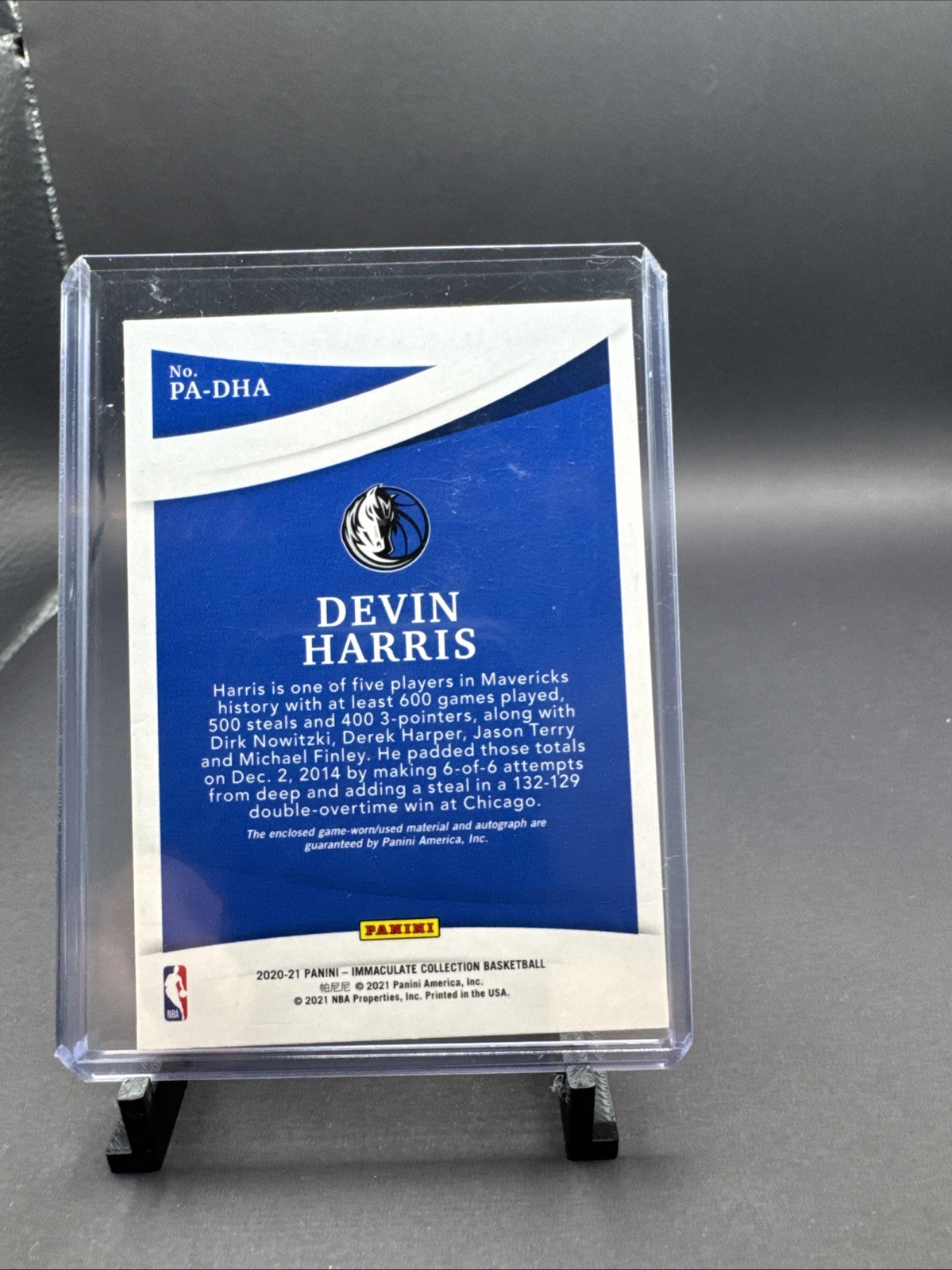 2020-21 Panini Immaculate Collection Patch Auto #PA-DHA Gold /10 view 2