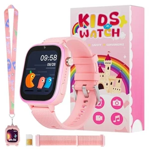 OKYUK 4G KIDS SMART WATCH 15 EXCITING GAMES TWO-WAY CALLING FEATURE - PINK