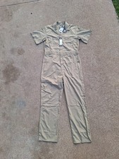 Dickies Men's Short Sleeve Coverall Khaki Tall Large Mechanic Janitor Laborer