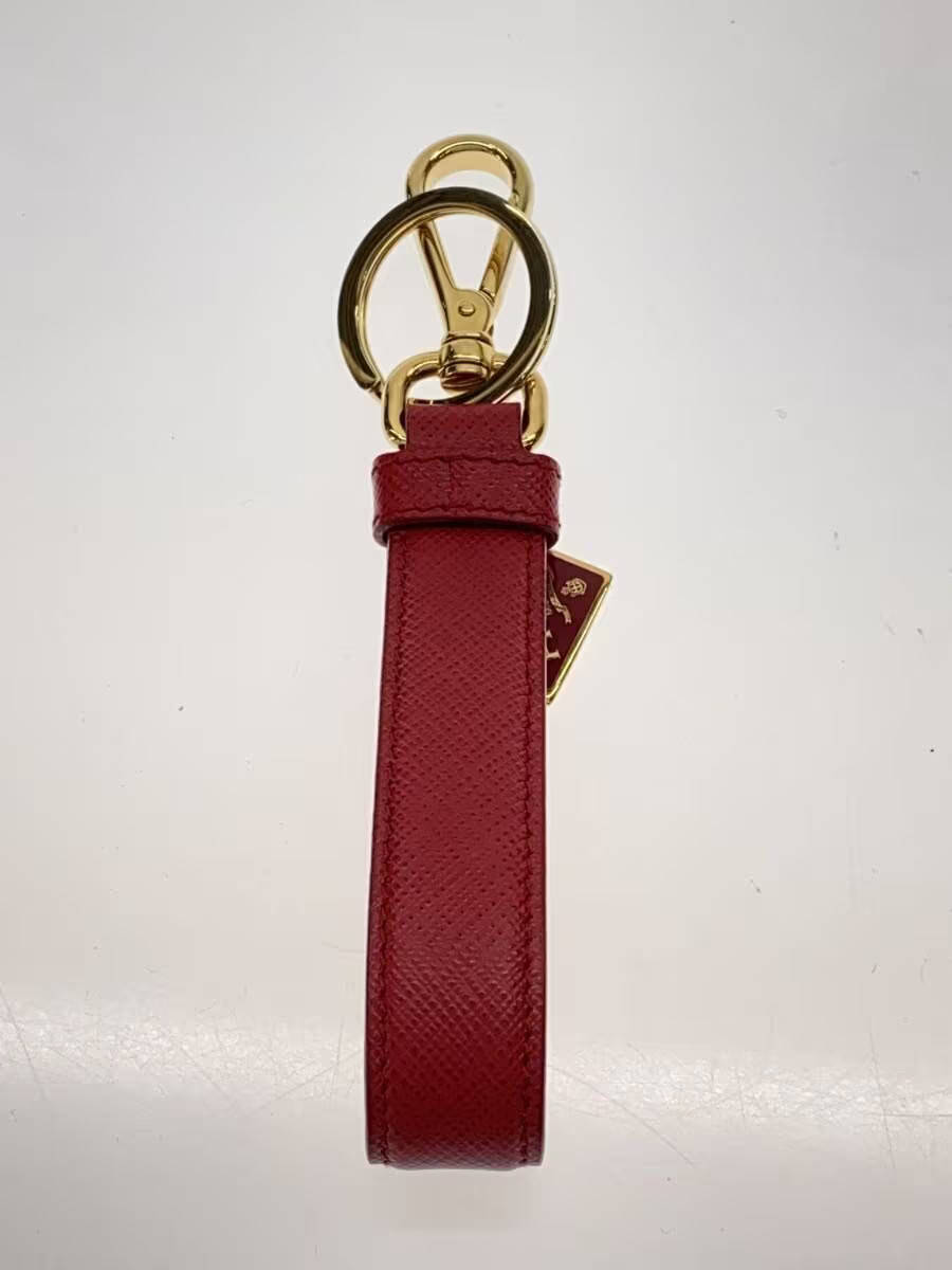 PRADA Leather Keychain, Red, Solid Color, Women's… - image 2