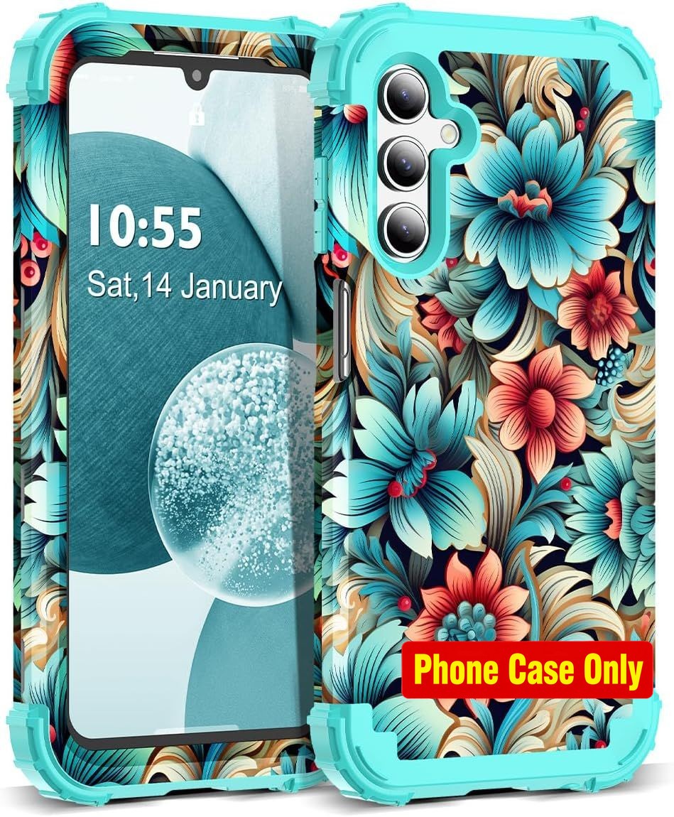 3 in 1 Case 6.6", Blue Flower