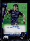 2024 Topps Chrome MLS Niko Tsakiris Auto Neon Green Refractor #89/99 Earthquakes