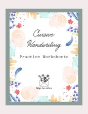 Blank Cursive Handwriting Practice Worksheets: Blank Notebook 55  slanted, 6 mm