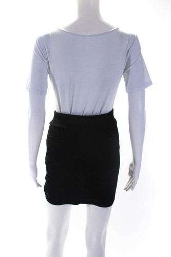 Theory Womens Holeen B Prosecco Mini Skirt Black Size Petite - Picture 3 of 6