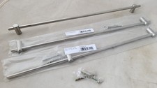 3 Poignée de Meuble Inox Massif Barre 392mm Réglable 