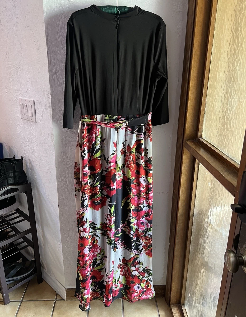 chetta b maxi dress Be by CHETTA B Womens Split Crew Neck Short Sleeve Fitted Maxi Dress, Color: Blue Multi