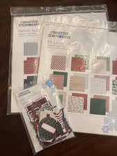 Creative Memories Christmas Paper Lot Merry Blooms Fa La La La Embellishments