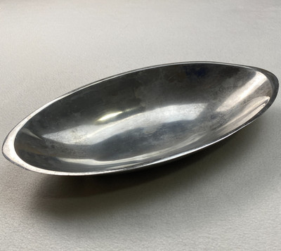 MCM VTG Nambe #504 Silver Aluminum Alloy Oval Serving Bowl 13 X 6.5