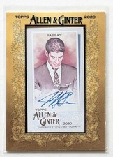 2020 Topps Allen and Ginter Jeff Passan Mini Framed Autograph Auto #MA-JP