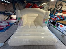 10x12ft White Gloss Arch Bouncy Castle Clear Legs for Balloons Brand New Fan UK