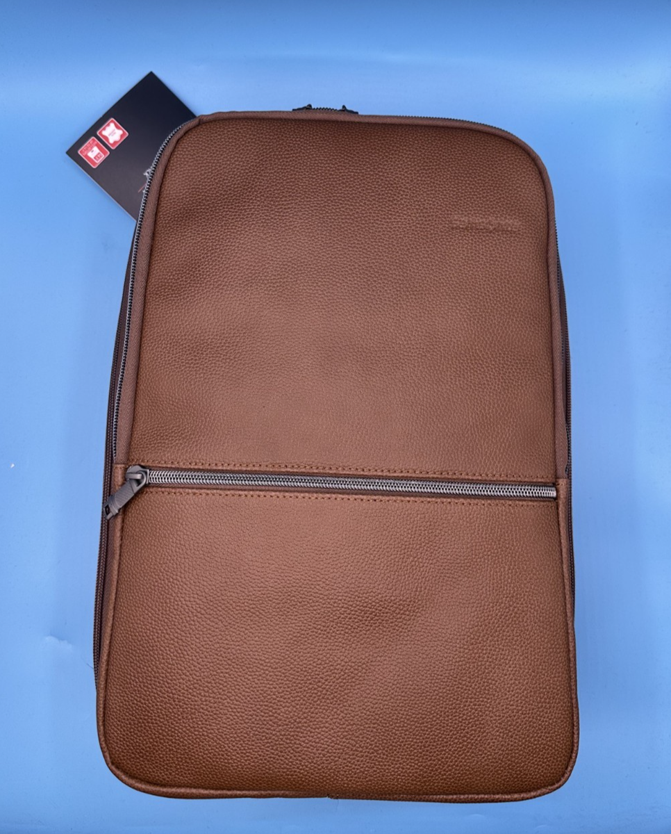 Samsonite Classic Leather Slim Backpack Brown One Size for