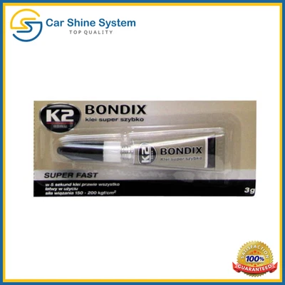 SUPER GLUE 3g SUPER FAST K2 Bondix Wood Ceramic Plastic Leather VERY STRONG 5sec