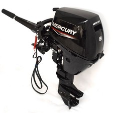 Mercury Boat 8HP Outboard Motor 15 Inch w/ Tiller 1A08301LK- Cracked Cowling