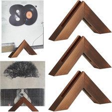 Vinyl Record Wall Mount Display Holder Wooden Triangle Shelf Vintage Pine Wood A