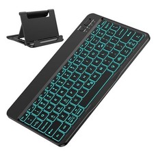 Bluetooth Keyboard for Tablet/Android/Windows/iOS, with 7 Colors Black