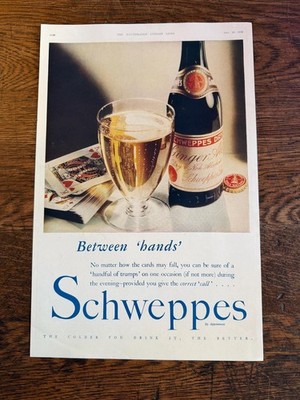 Vintage 1936 Schweppes Ginger Ale Original Print Ad - UK Ad