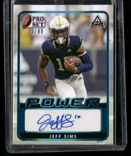 2021 Pro Set Power #BA-JS1 Jeff Sims Platinum #/99