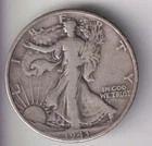 1943-D  WALKING LIBERTY HALF DOLLAR 90% SILVER DENVER MINT .50¢ UNITED STATES