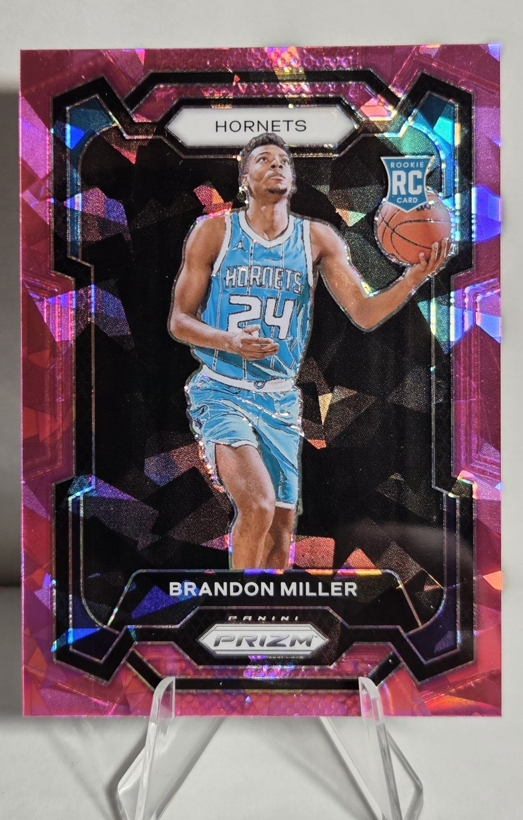 2023-24 Panini Prizm Brandon Miller Pink Cracked Ice (RC) Rookie #152