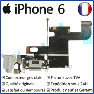 IPHONE 6 - Cable Flex Dock Conector de Carga Gris Claro, Micro Jack Antena | eBay