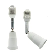 Light Bulb Socket Extender Adapter Flexible Extension Adjustable Converter 2Pack