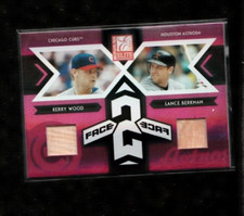 /150 Dual Bat Relic 2005 Donruss Elite FACE 2 FACE KERRY WOOD / LANCE BERKMAN