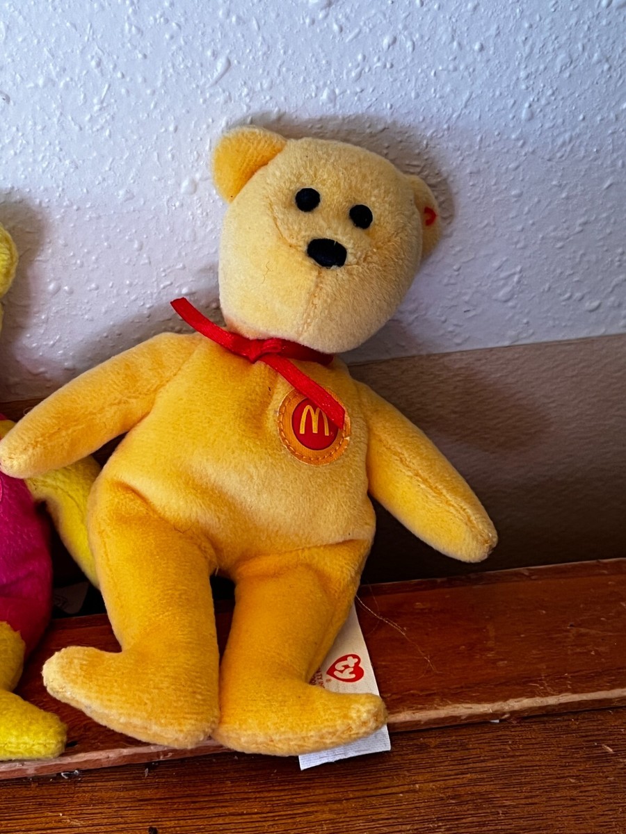 Lot of Ty McDonald's Mini Plush Pink Shake the Bear Yellow Stuffed