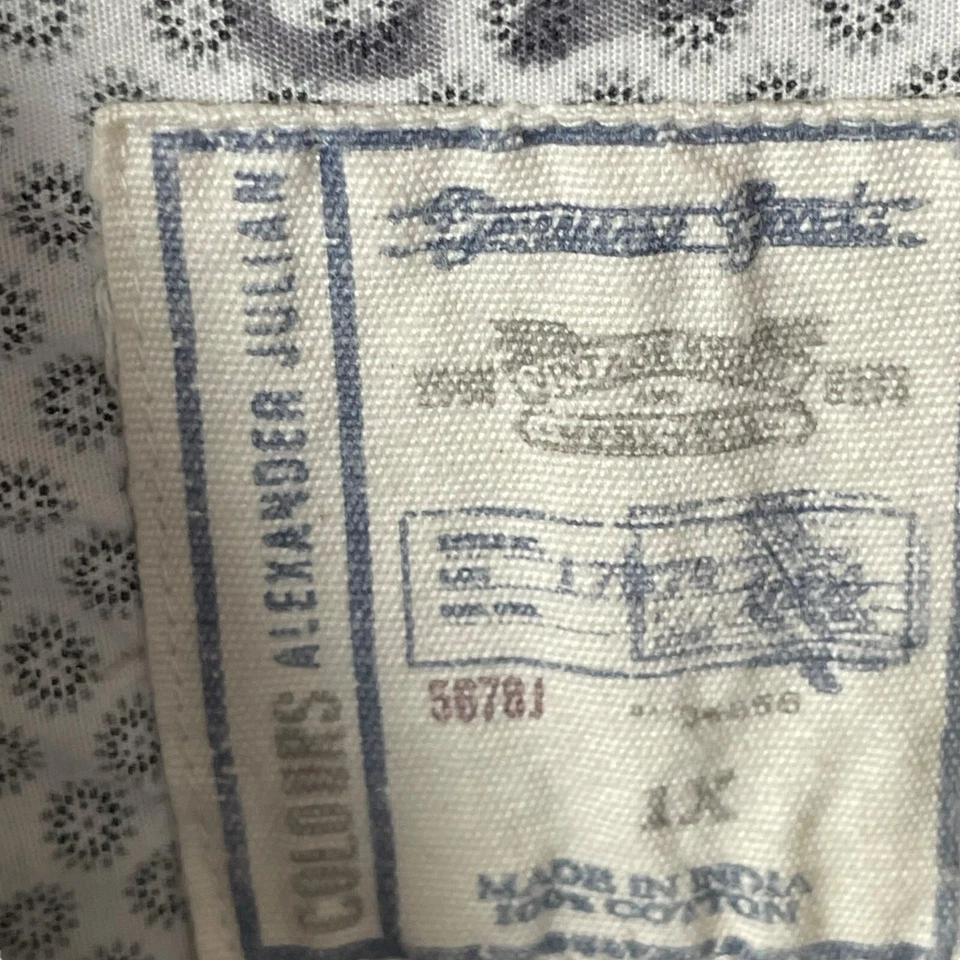 Alexander Julian Colours Shirt Mens 1X Black Dotted Flower Button Up Long Sleeve Foto 4 de 4