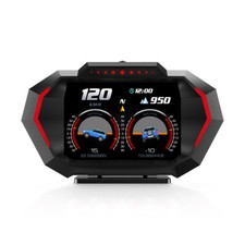 OBD2 GPS HUD Coche Velocímetro Digital Head Up Aceite Temperatura Turbo RPM Pantalla de Alarma