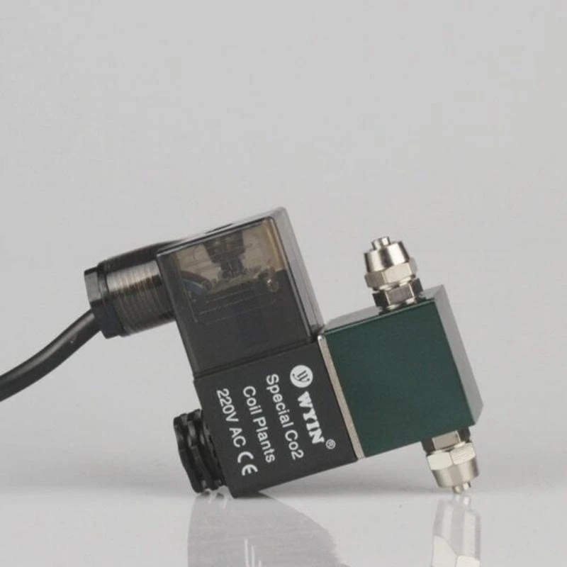 Electroválvula magnética de CO2 regulador baja temperatura acuario pecera válvula solenoide Foto 3 de 4