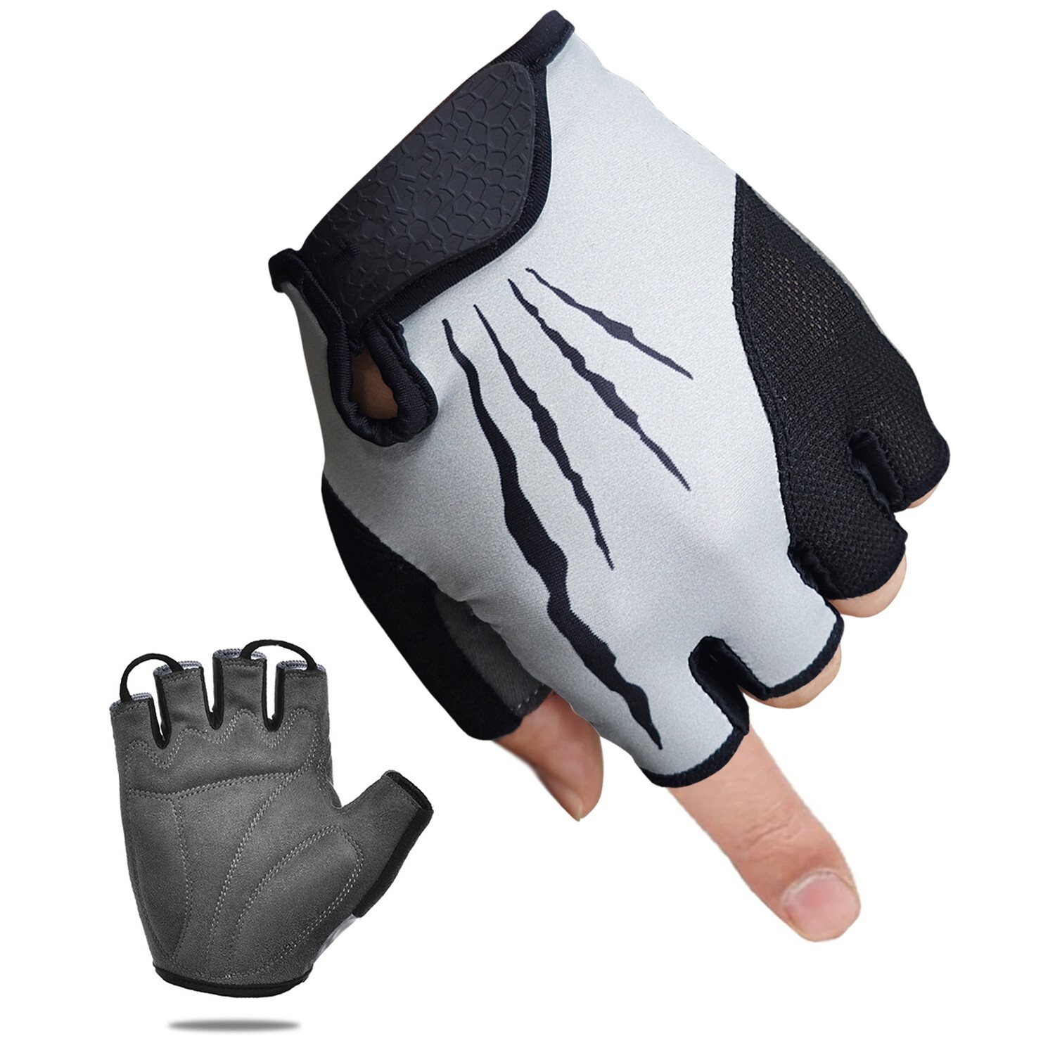 Cycling Gloves Anti-Slip Fingerless Cycling Half Finger Gloves Bike Padded Glove