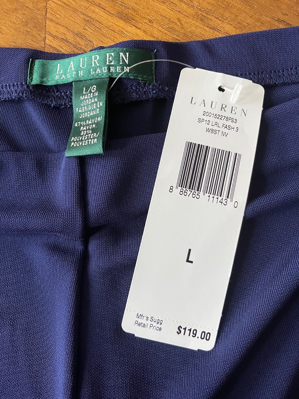 100percent Authentic Ralph Lauren Wide Leg Trousers Size L 16/18 RRP USD 119.00
